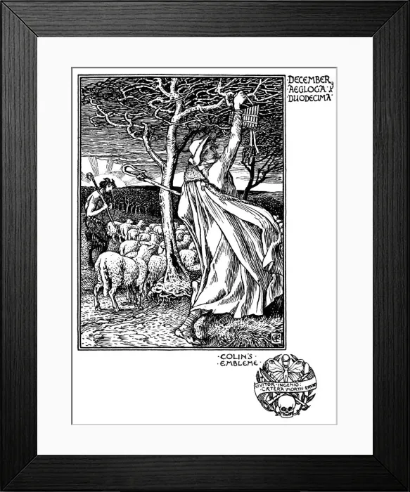 Framed Print : Shepherds Calendar - Months of the year - December Framed Print : Shepherds Calendar - Months of the year - December