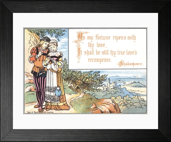 Framed Print : Two lovers on mountain path Framed Print : Two lovers on mountain path