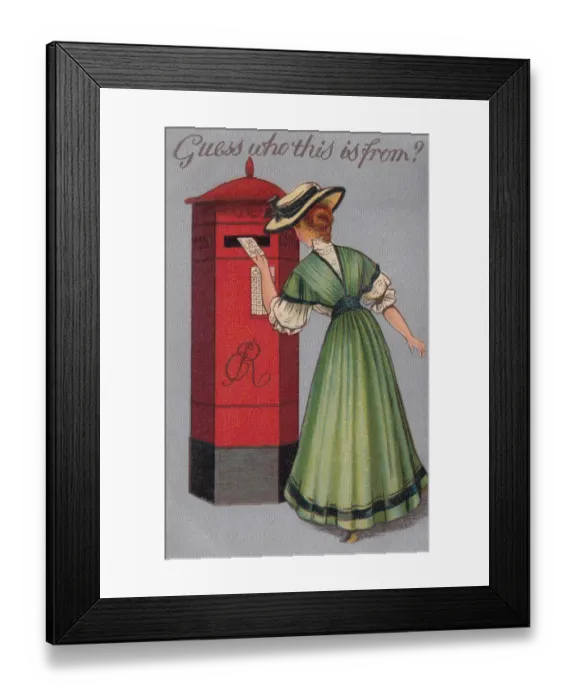 Framed Print : Posting a letter Framed Print : Posting a letter