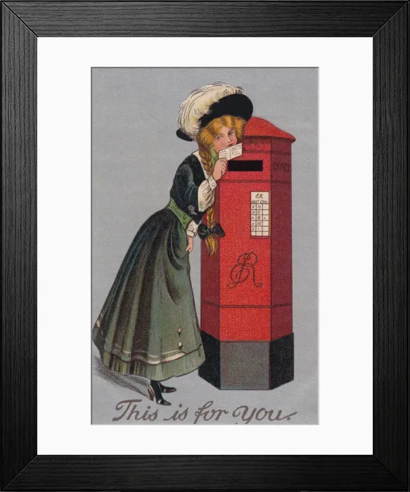 Framed Print : Posting a letter Framed Print : Posting a letter