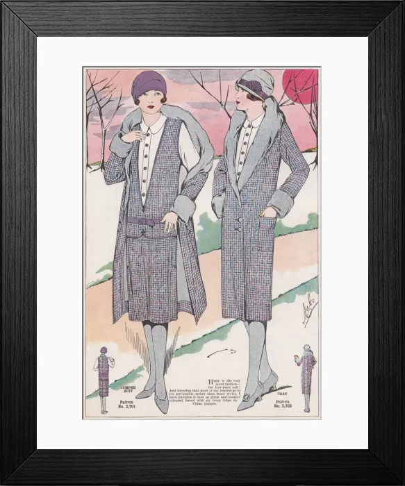 Framed Print : Tweed suit and coat Framed Print : Tweed suit and coat