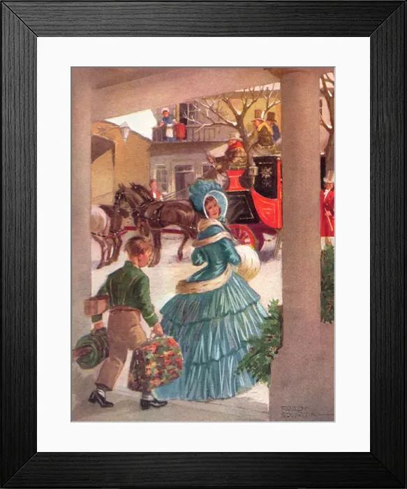 Framed Print : 19th century Christmas scene Framed Print : 19th century Christmas scene
