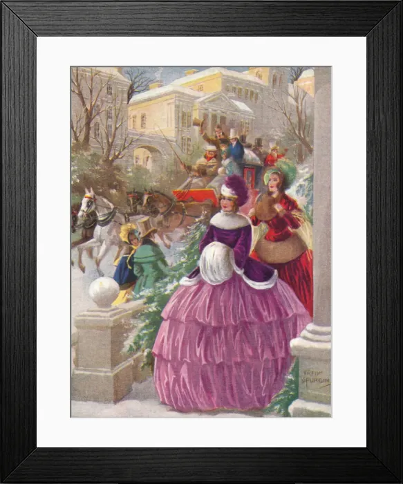 Framed Print : 19th century Christmas scene Framed Print : 19th century Christmas scene