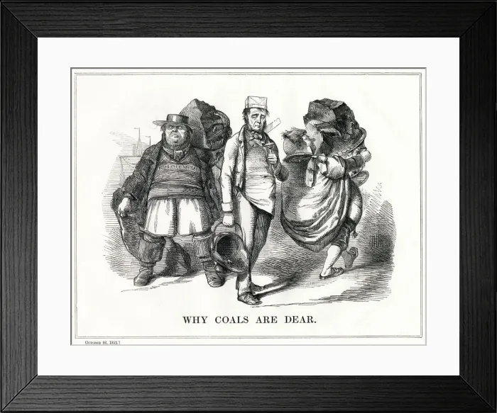 Framed Print : Cartoon, Why Coals Are Dear Framed Print : Cartoon, Why Coals Are Dear