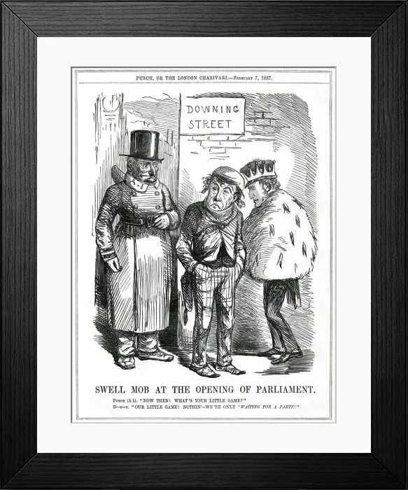 Framed Print : Cartoon, Swell Mob at the Opening of Parliament Framed Print : Cartoon, Swell Mob at the Opening of Parliament
