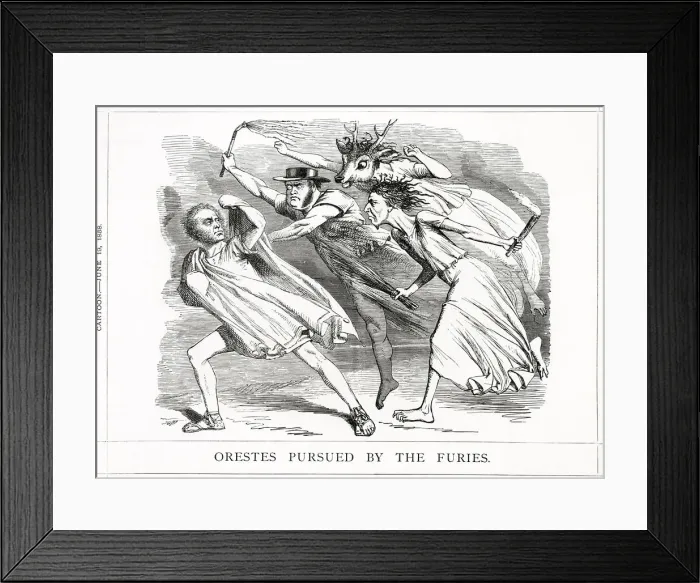Framed Print : Cartoon, Orestes Pursued by the Furies Framed Print : Cartoon, Orestes Pursued by the Furies