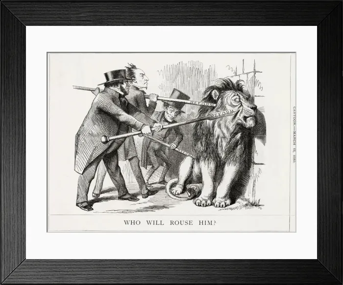 Framed Print : Cartoon, Who Will Rouse Him? Framed Print : Cartoon, Who Will Rouse Him?