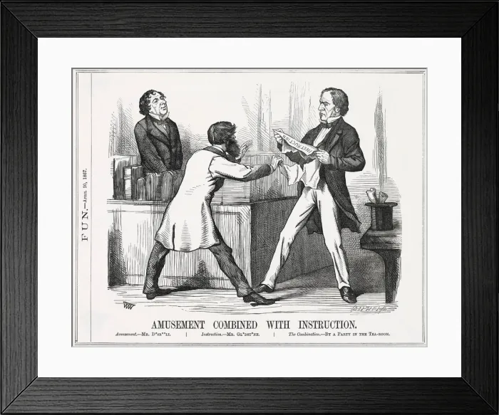 Framed Print : Cartoon, Amusement Combined with Instruction (Reform) Framed Print : Cartoon, Amusement Combined with Instruction (Reform)