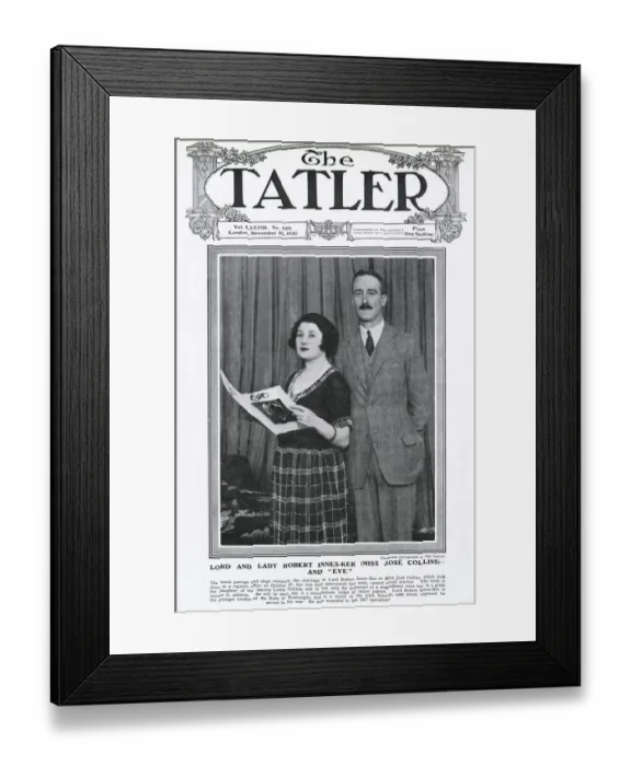 Framed Print : Tatler Cover - Jose Collins & Lord Robert Innes-Ker