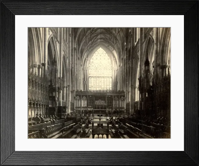 Framed Print : Choir stalls, York Minster, Yorkshire Framed Print : Choir stalls, York Minster, Yorkshire