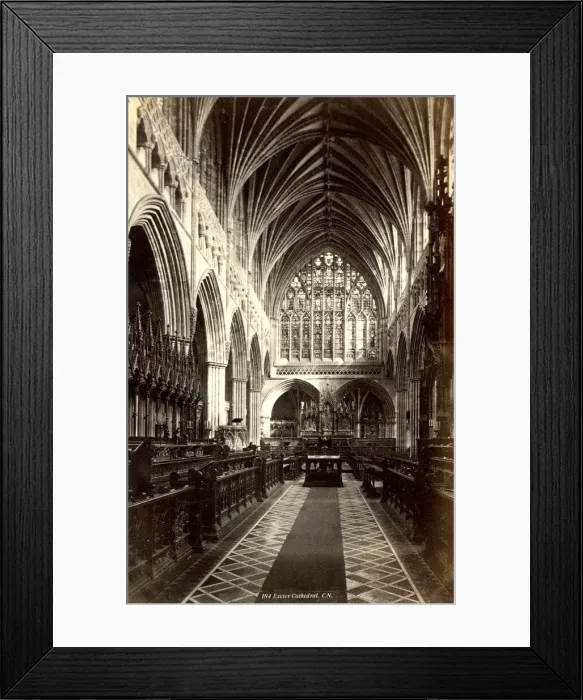 Framed Print : Exeter Cathedral, Devon, interior view Framed Print : Exeter Cathedral, Devon, interior view