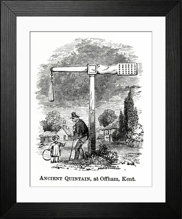 Framed Print : Ancient Quintain, Offham, Kent Framed Print : Ancient Quintain, Offham, Kent