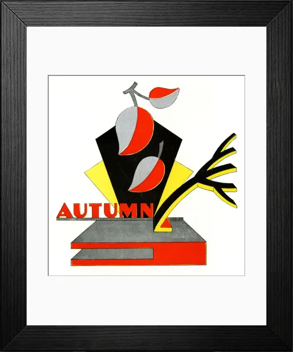Framed Print : Art Deco shop window design, Autumn Framed Print : Art Deco shop window design, Autumn