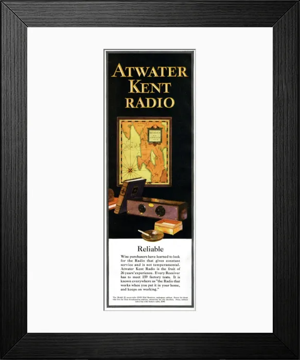 Framed Print : Advert, Atwater Kent Model 32 Radio Framed Print : Advert, Atwater Kent Model 32 Radio