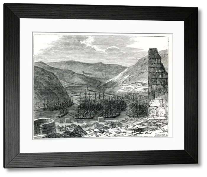 Framed Print : Balaklava Harbour from Genoese fortress, Sevastopol, Crimea Framed Print : Balaklava Harbour from Genoese fortress, Sevastopol, Crimea