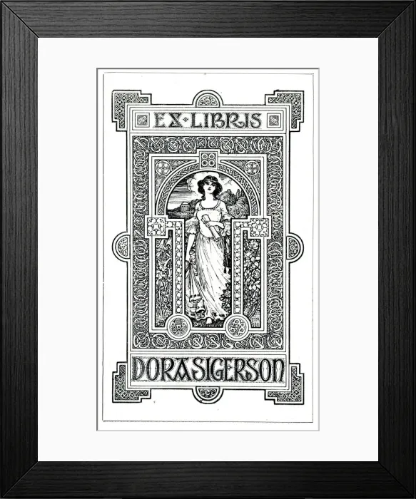 Framed Print : Book Plate by Charles E Dawson for Dora Sigerson Framed Print : Book Plate by Charles E Dawson for Dora Sigerson