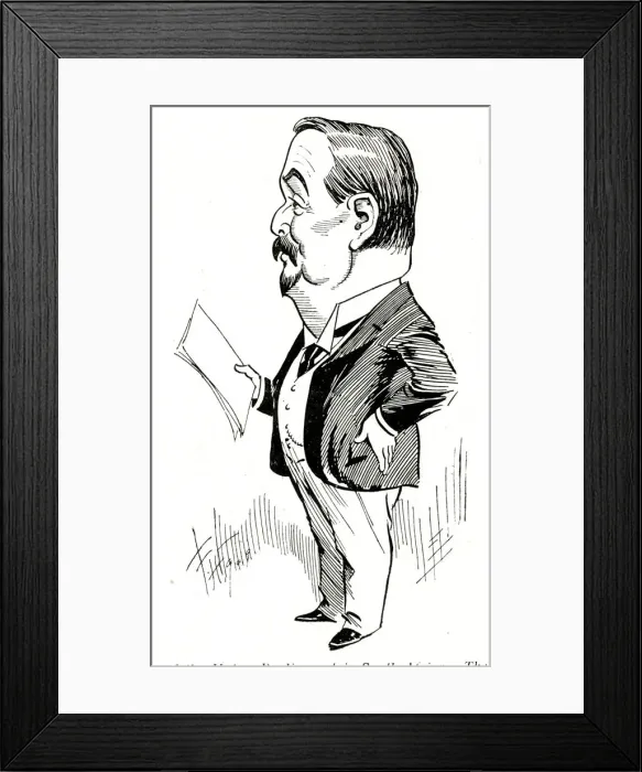 Framed Print : Caricature, General Louis Botha, Prime Minister, South Afric Framed Print : Caricature, General Louis Botha, Prime Minister, South Afric