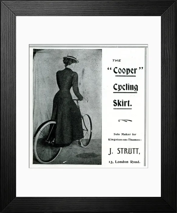 Framed Print : Advert, The Cooper Cycling Skirt Framed Print : Advert, The Cooper Cycling Skirt