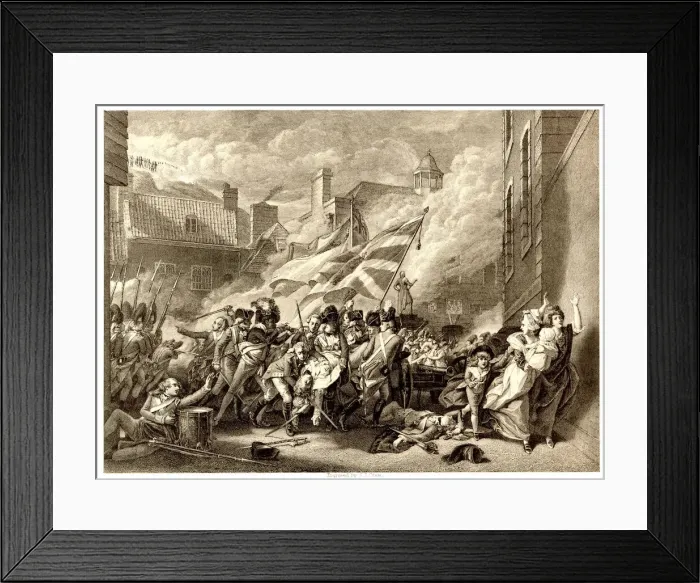 Framed Print : Death of Major Peirson at St Helier, Jersey Framed Print : Death of Major Peirson at St Helier, Jersey