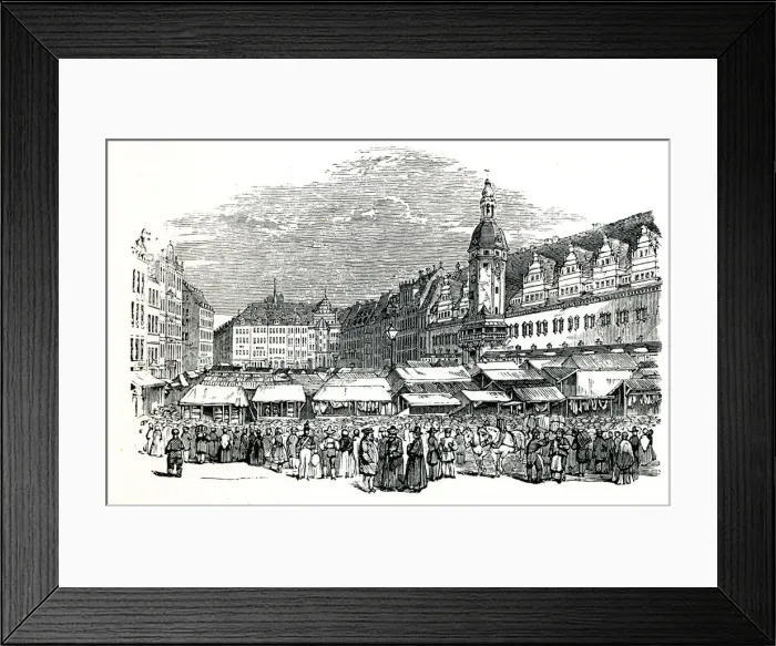 Framed Print : Fair in the Market Place, Leipzig, Germany Framed Print : Fair in the Market Place, Leipzig, Germany