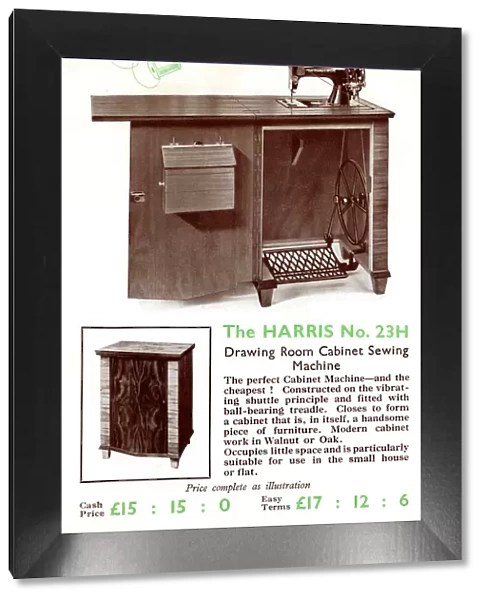 Harris Sewing Machine, Model No. 23H