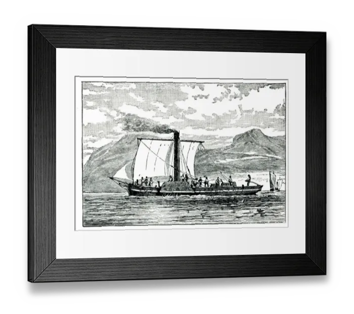 Framed Print : Henry Bells first English steamboat, The Comet Henry Bells first English steamboat Framed Print : Henry Bells first English steamboat, The Comet Henry Bells first English steamboat