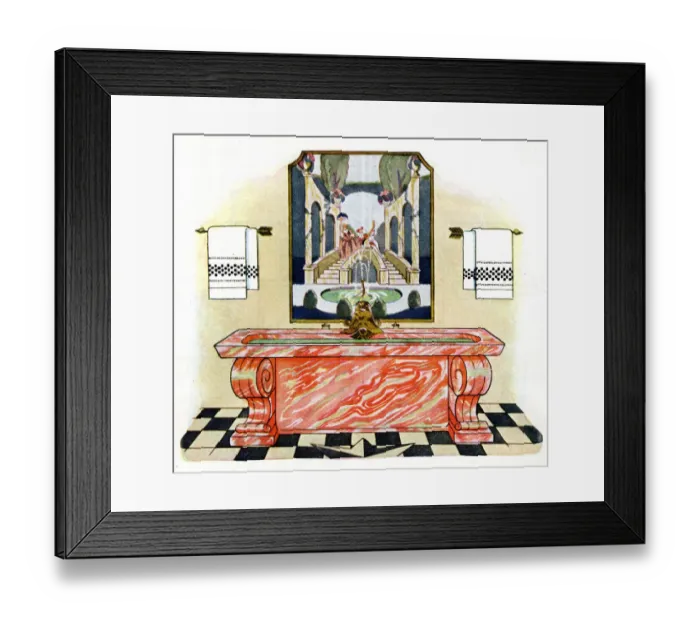 Framed Print : Modern American Bathroom Framed Print : Modern American Bathroom