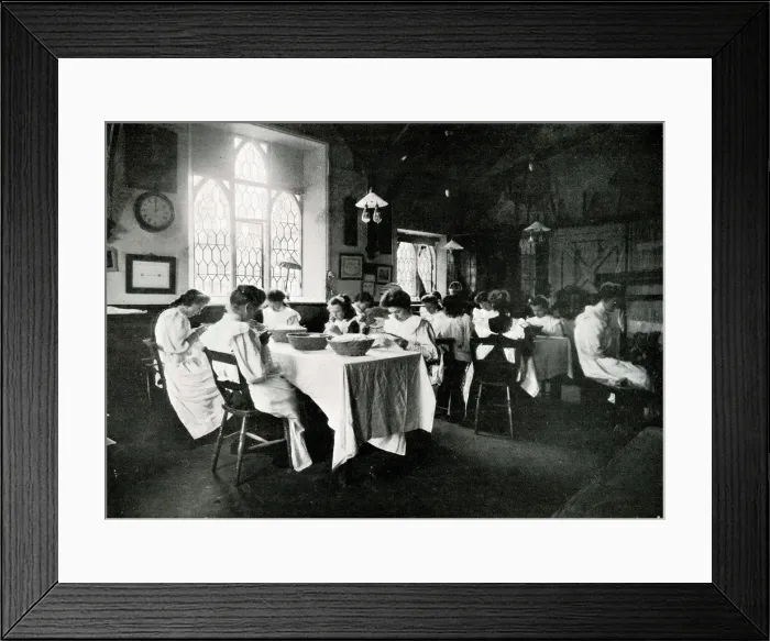 Framed Print : Needlework class, Sandringham, Norfolk Framed Print : Needlework class, Sandringham, Norfolk