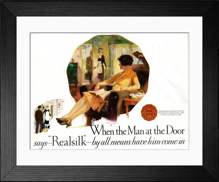 Framed Print : Advert, Realsilk stockings Framed Print : Advert, Realsilk stockings