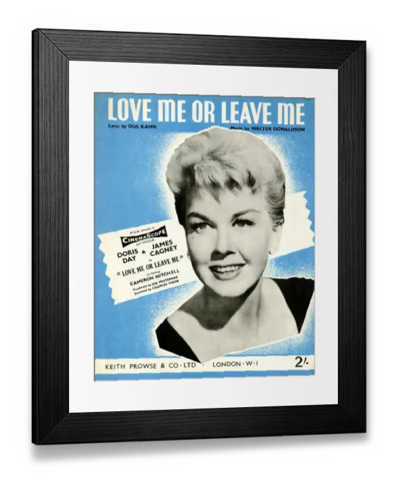 Framed Print : Music cover, Love Me or Leave Me, Doris Day Framed Print : Music cover, Love Me or Leave Me, Doris Day