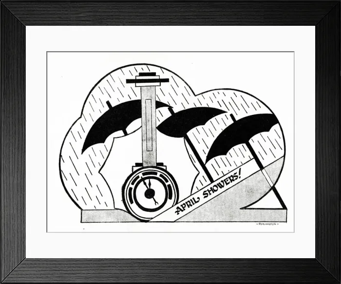 Framed Print : Shop window design, April Showers Framed Print : Shop window design, April Showers