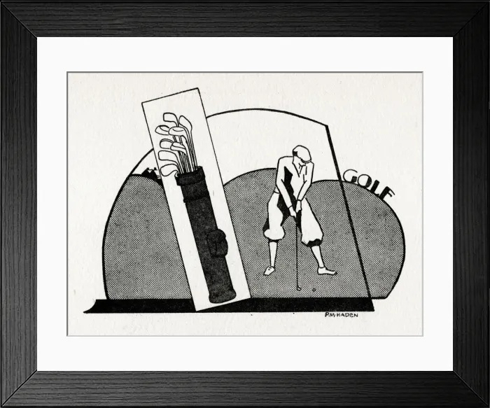 Framed Print : Shop window design, Golf Framed Print : Shop window design, Golf