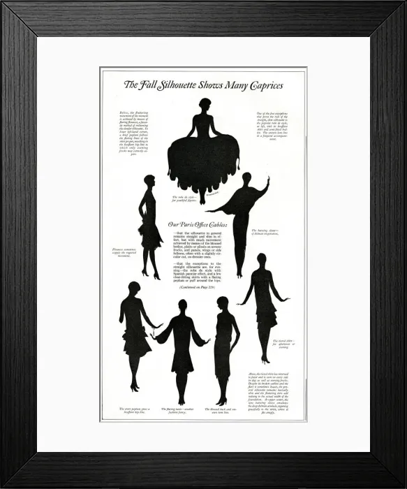 Framed Print : Silhouettes of Women - Many Caprices Framed Print : Silhouettes of Women - Many Caprices