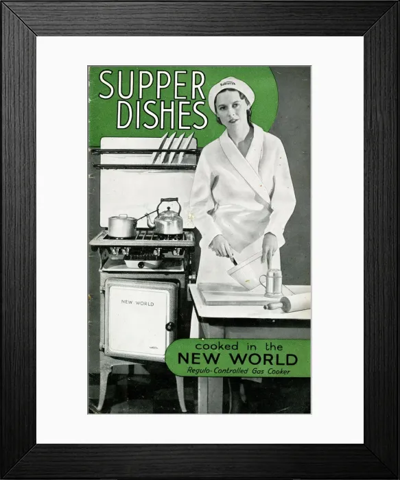 Framed Print : Supper Dishes cooked in the New World Gas Cooker Framed Print : Supper Dishes cooked in the New World Gas Cooker