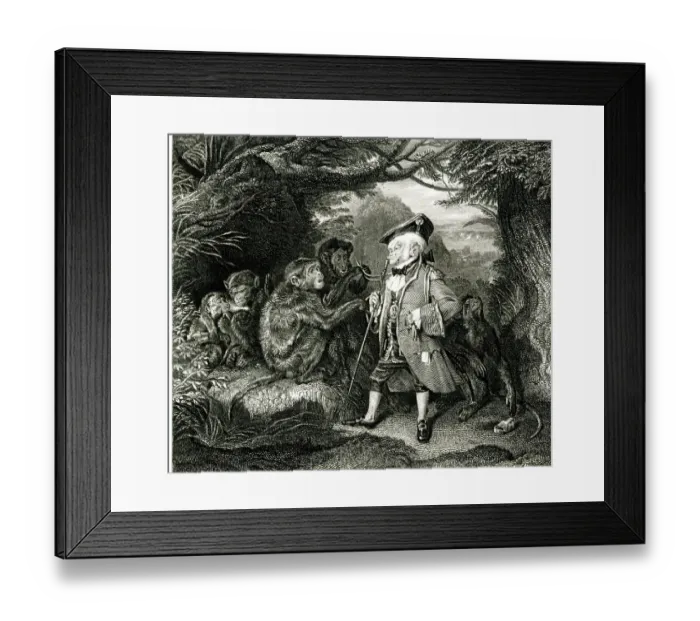Framed Print : The Travelling Monkey by Edwin Landseer Framed Print : The Travelling Monkey by Edwin Landseer