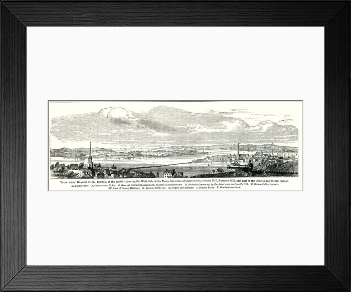 Framed Print : View from Beacon Hill, Boston, Massachusetts, USA Framed Print : View from Beacon Hill, Boston, Massachusetts, USA