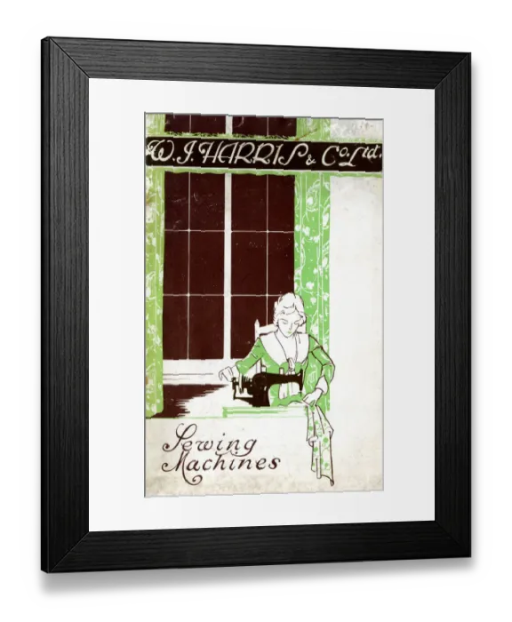 Framed Print : Cover design, W J Harris & Co Ltd Sewing Machines Cover design Framed Print : Cover design, W J Harris & Co Ltd Sewing Machines Cover design