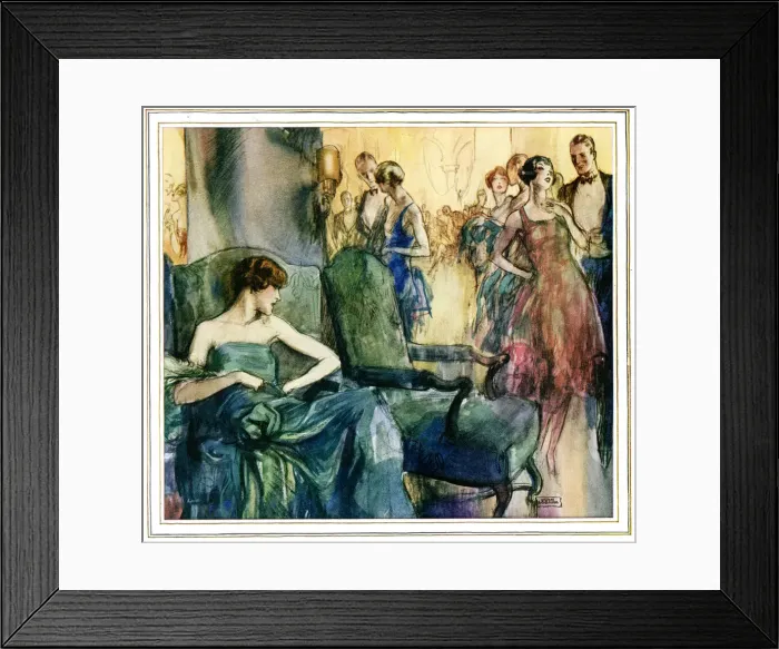 Framed Print : Young people at an evening party Framed Print : Young people at an evening party