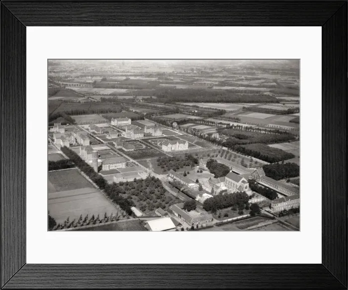 Framed Print : Ecole de Bienfaisance, Beernem - Aerial View Framed Print : Ecole de Bienfaisance, Beernem - Aerial View