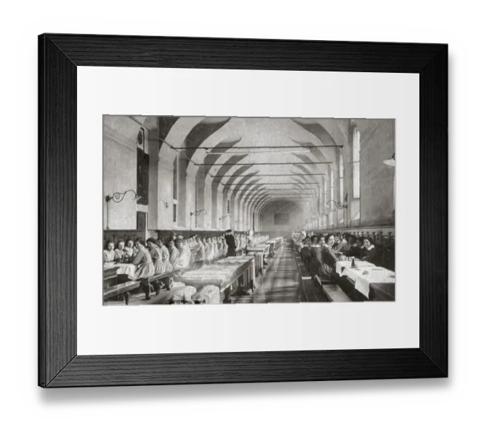 Framed Print : Stelline Girls Orphanage Refectory, Milan Framed Print : Stelline Girls Orphanage Refectory, Milan