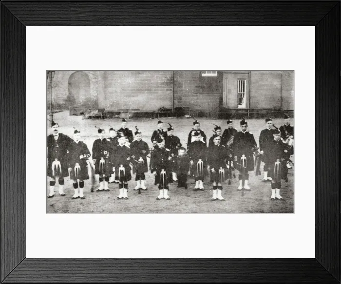 Framed Print : Pipers, Dumfries Industrial School Framed Print : Pipers, Dumfries Industrial School