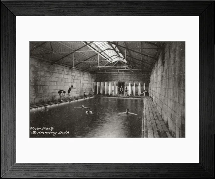 Framed Print : Prior Park Industrial School, Bath - Swimming Bath Framed Print : Prior Park Industrial School, Bath - Swimming Bath