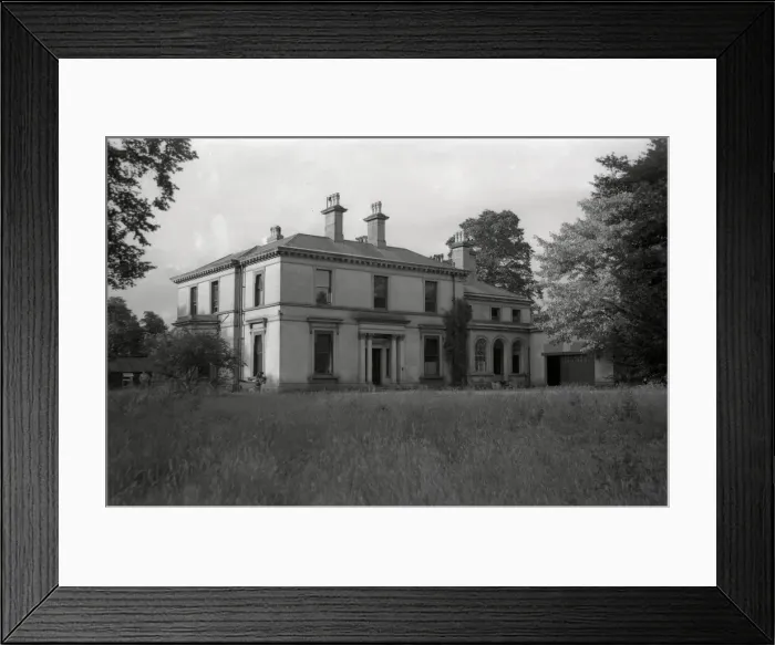 Framed Print : A Grand Country House - possibly in North Wales Framed Print : A Grand Country House - possibly in North Wales