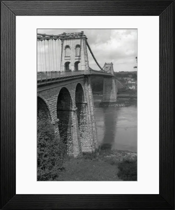 Framed Print : Menai Suspension Bridge, built in 1826 by Thomas Telford Framed Print : Menai Suspension Bridge, built in 1826 by Thomas Telford