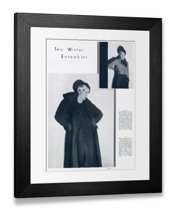 Framed Print : Winter Ensembles, 1932 by Madame Yevonde Framed Print : Winter Ensembles, 1932 by Madame Yevonde