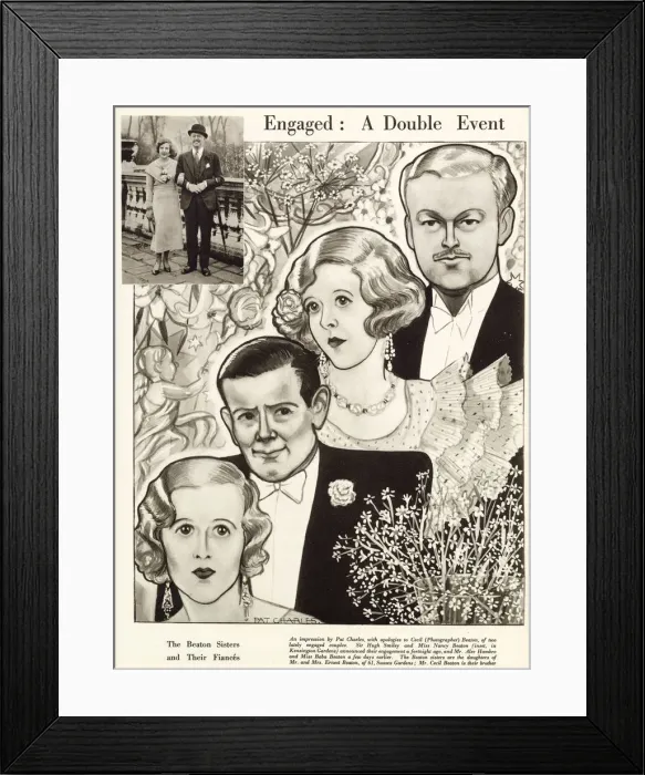 Framed Print : Engagement of the Beaton sisters Framed Print : Engagement of the Beaton sisters