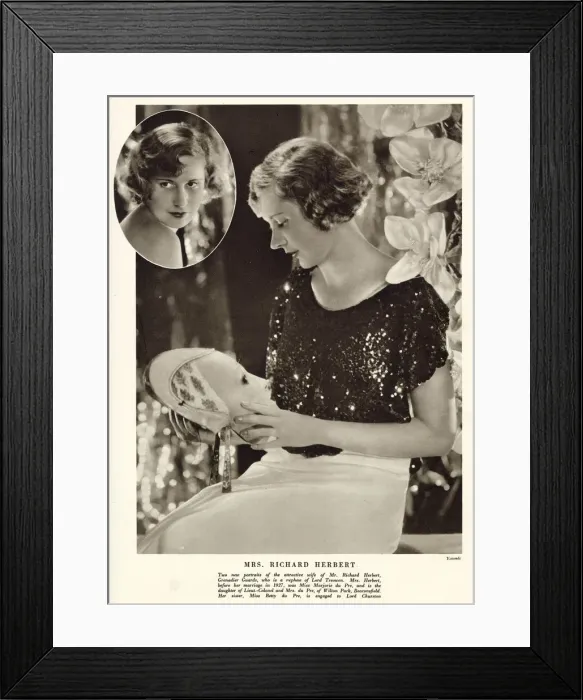 Framed Print : Mrs. Richard Herbert by Madame Yevonde Framed Print : Mrs. Richard Herbert by Madame Yevonde