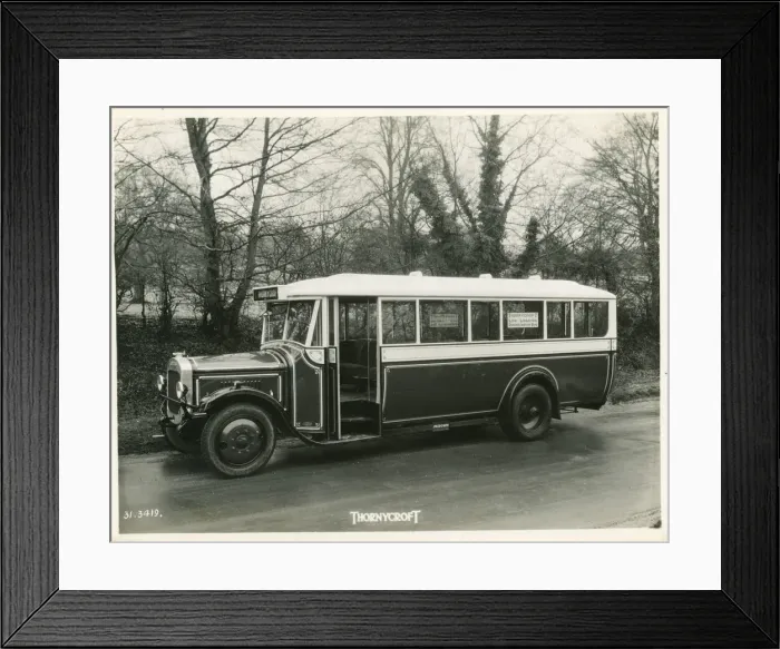 Framed Print : Thornycroft demonstration bus, Thanet Framed Print : Thornycroft demonstration bus, Thanet