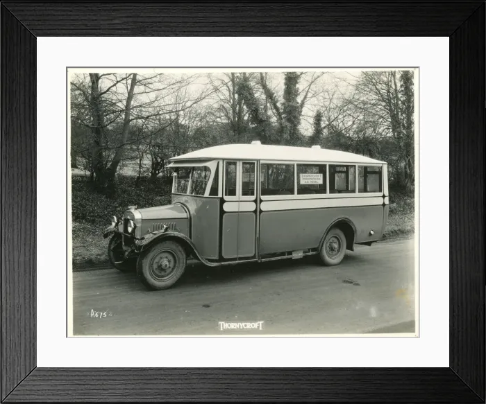 Framed Print : Thornycroft demo bus, A2 Elysian Northern Counties Framed Print : Thornycroft demo bus, A2 Elysian Northern Counties