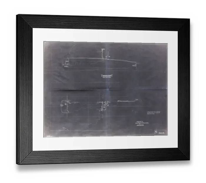 Framed Print : Arrangement of water piping and draining pipes Framed Print : Arrangement of water piping and draining pipes